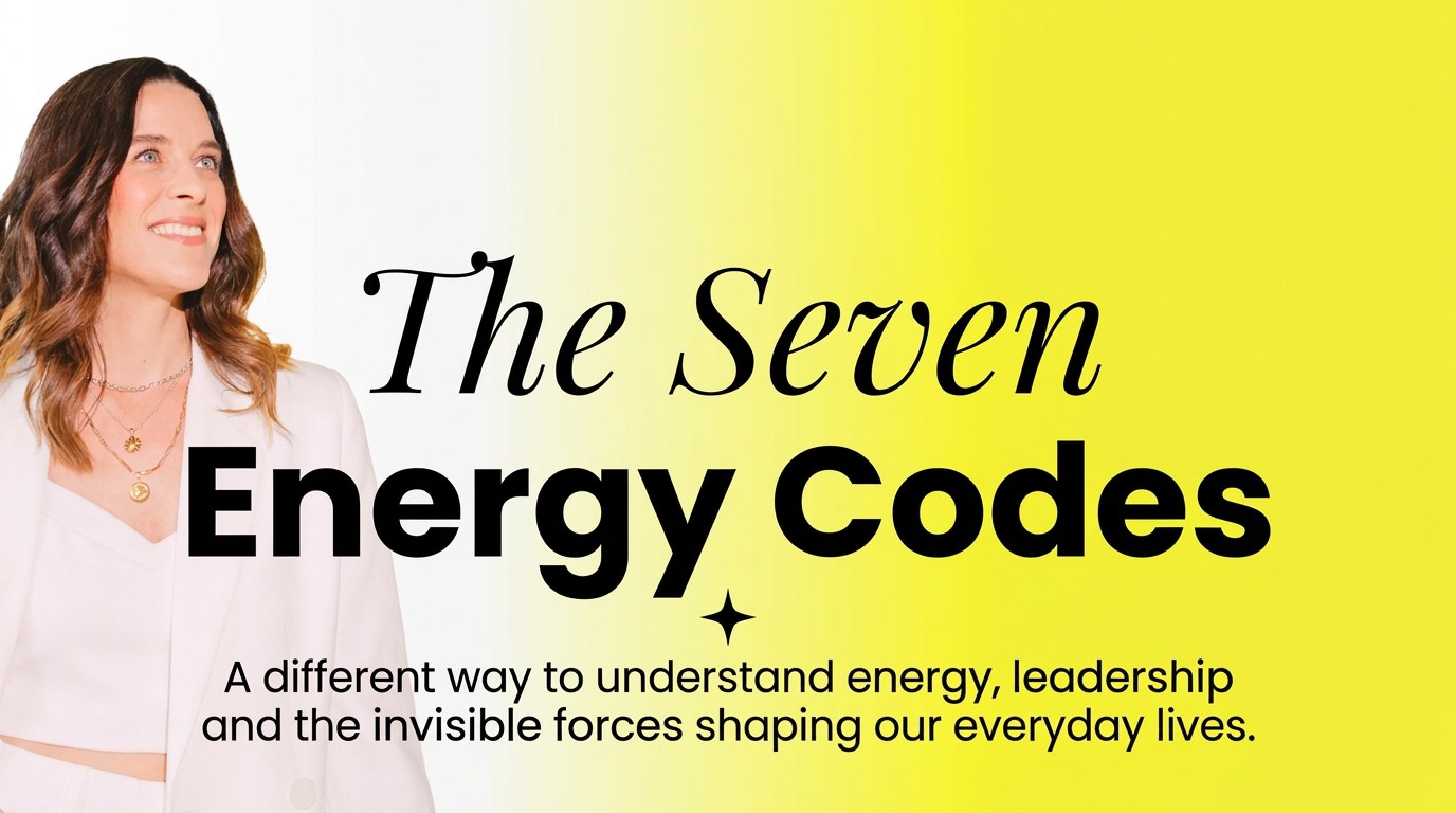 Banner with Irina Naithani and the title The Seven Energy Codes on a white-to-yellow gradient